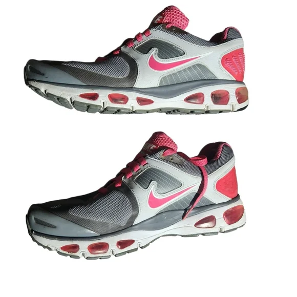 Nike Womens Gray Pink Mesh Flywire Sneakers Size US 10 - Picture 8 of 10